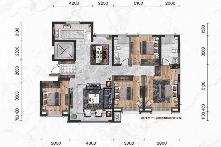 遠洲大都匯-戶型圖大全-包頭市樂優美窩整裝