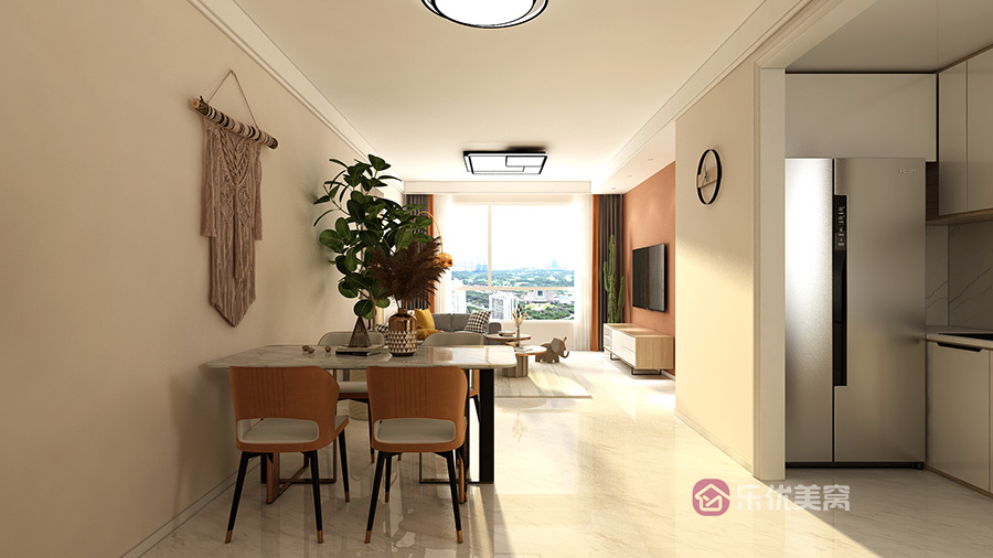 方興鳳凰臺105㎡現代簡約風格裝修效果圖