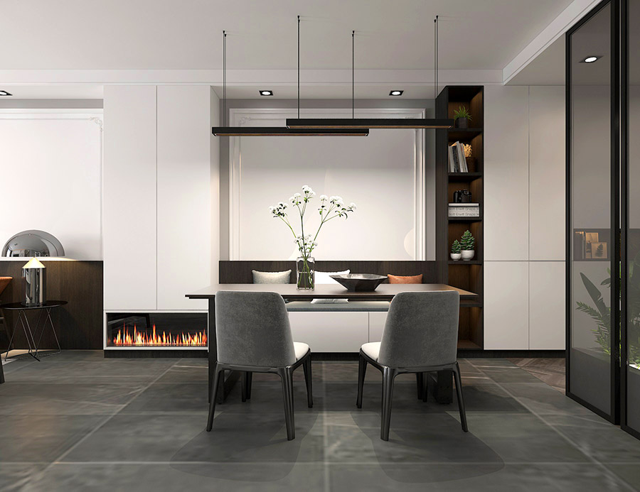 吾悅華府113㎡現代簡約風格裝修效果圖