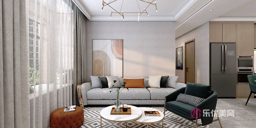 中冶德賢公館85㎡現(xiàn)代輕奢風(fēng)格裝修效果圖