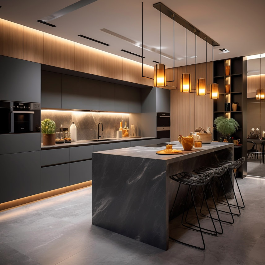 餐桌島臺一體化設計，別提有多香了