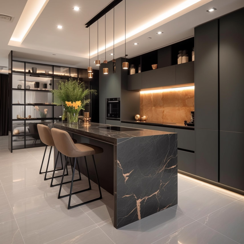 餐桌島臺一體化設計，別提有多香了