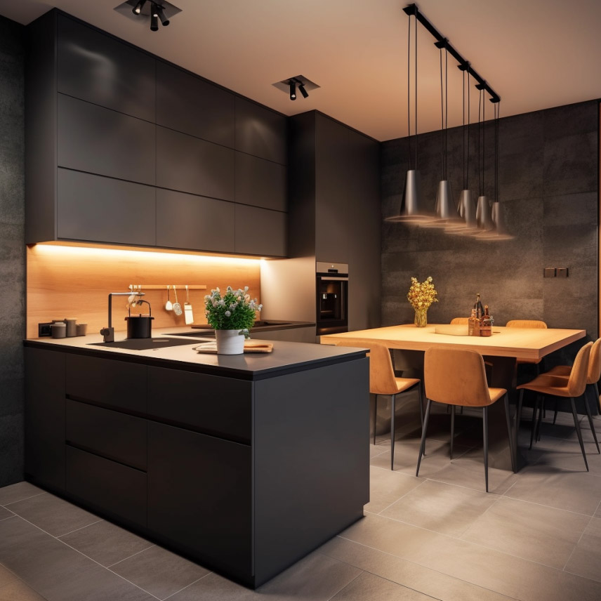 餐桌島臺一體化設計，別提有多香了