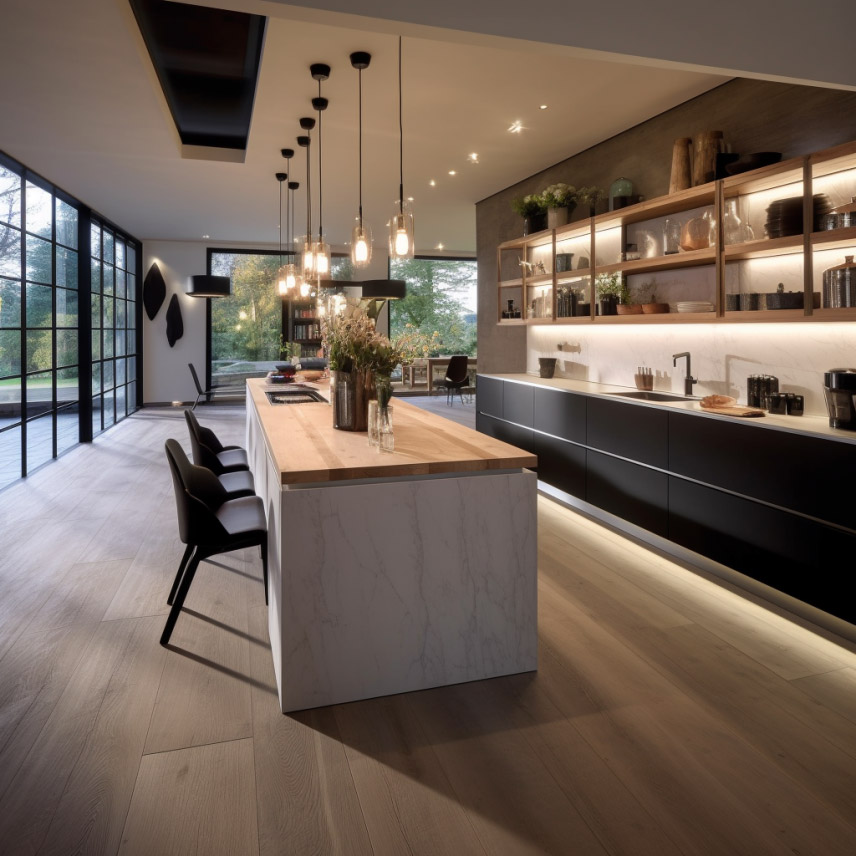 餐桌島臺一體化設計，別提有多香了