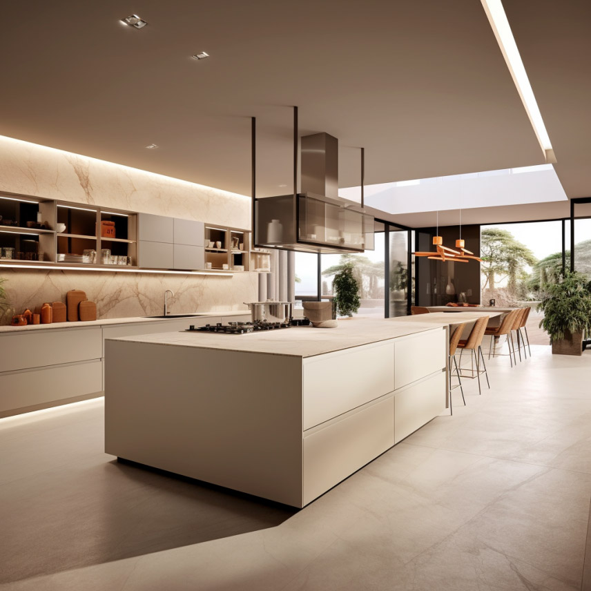 餐桌島臺一體化設計，別提有多香了