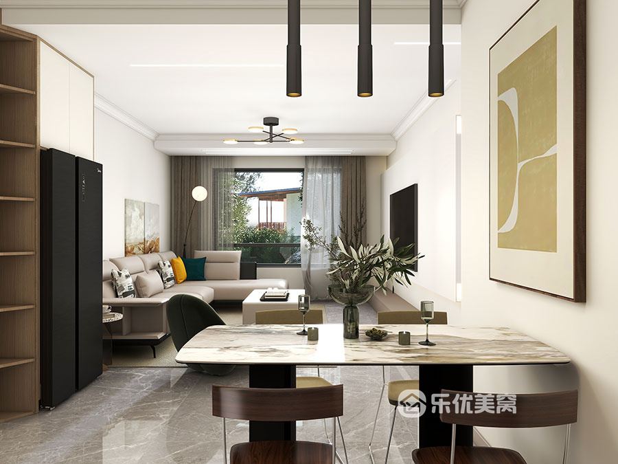 藍澤壹品府109㎡現代簡約風格裝修效果圖