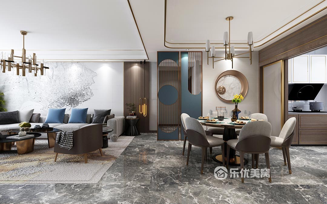 松石御景江山147㎡現代輕奢風格裝修效果圖