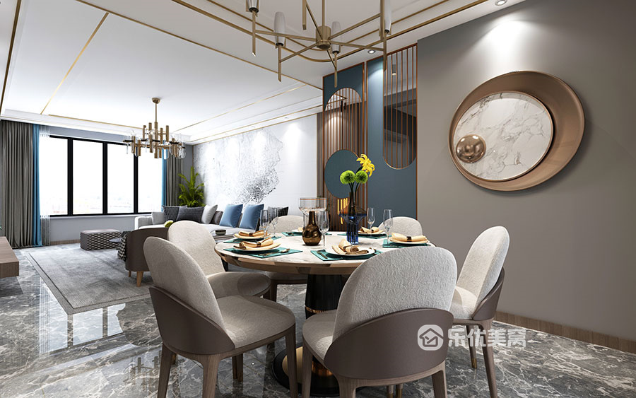 松石御景江山147㎡現代輕奢風格裝修效果圖