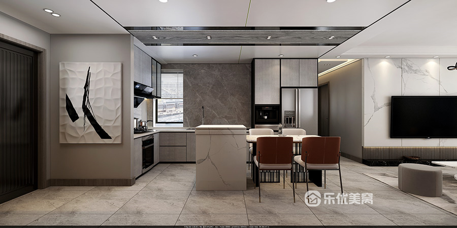 中冶德賢公館93㎡現(xiàn)代簡約風(fēng)格裝修效果圖