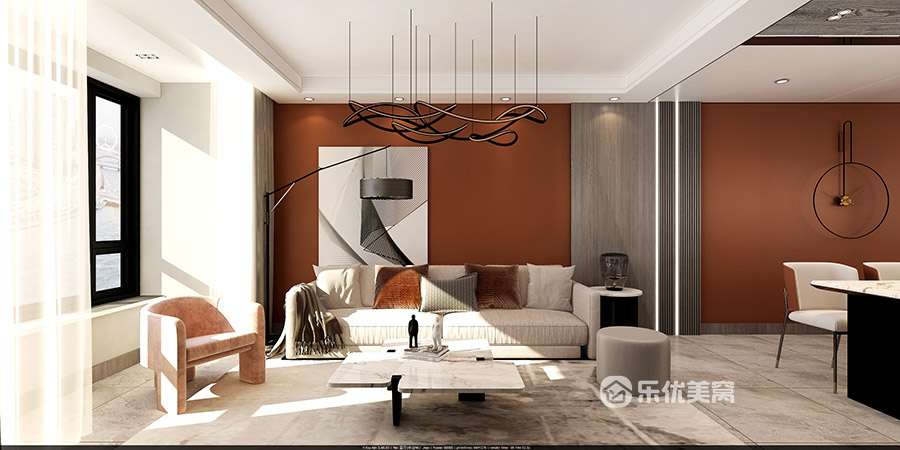 中冶德賢公館93㎡現(xiàn)代簡約風(fēng)格裝修效果圖