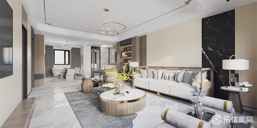 包頭景晟開元整裝案例，淡雅舒適空間明亮！