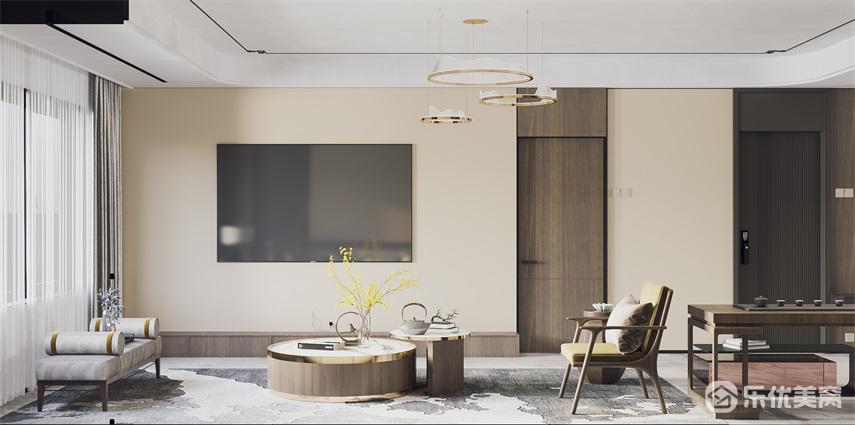 包頭景晟開元整裝案例，淡雅舒適空間明亮！