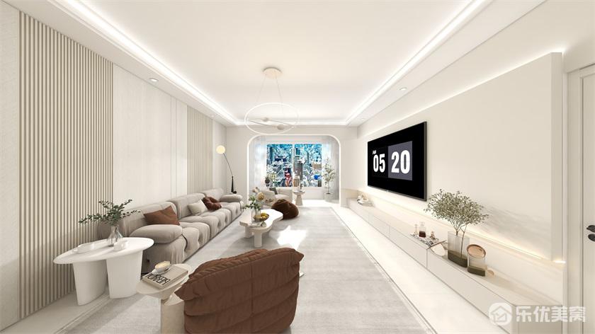 包頭保利拉菲公館整裝案例，152平純色空間好舒適！