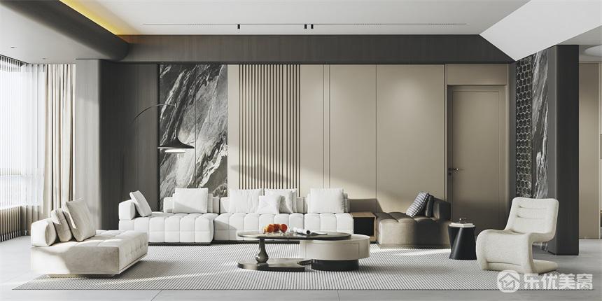 包頭禧瑞都整裝案例，全屋124平，現代風打造酒店式居家！