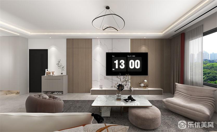 146平米全屋整裝，包頭景晟開元，現代風舒適居家！