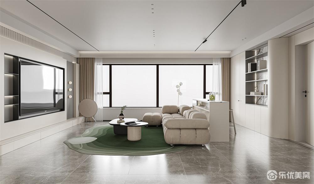 包頭中海河山郡整裝案例，純凈空間格調(diào)居家！