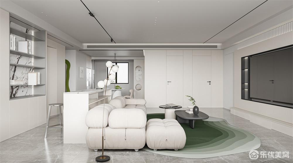 包頭中海河山郡整裝案例，純凈空間格調(diào)居家！