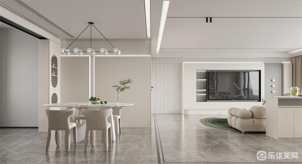 包頭中海河山郡整裝案例，純凈空間格調(diào)居家！