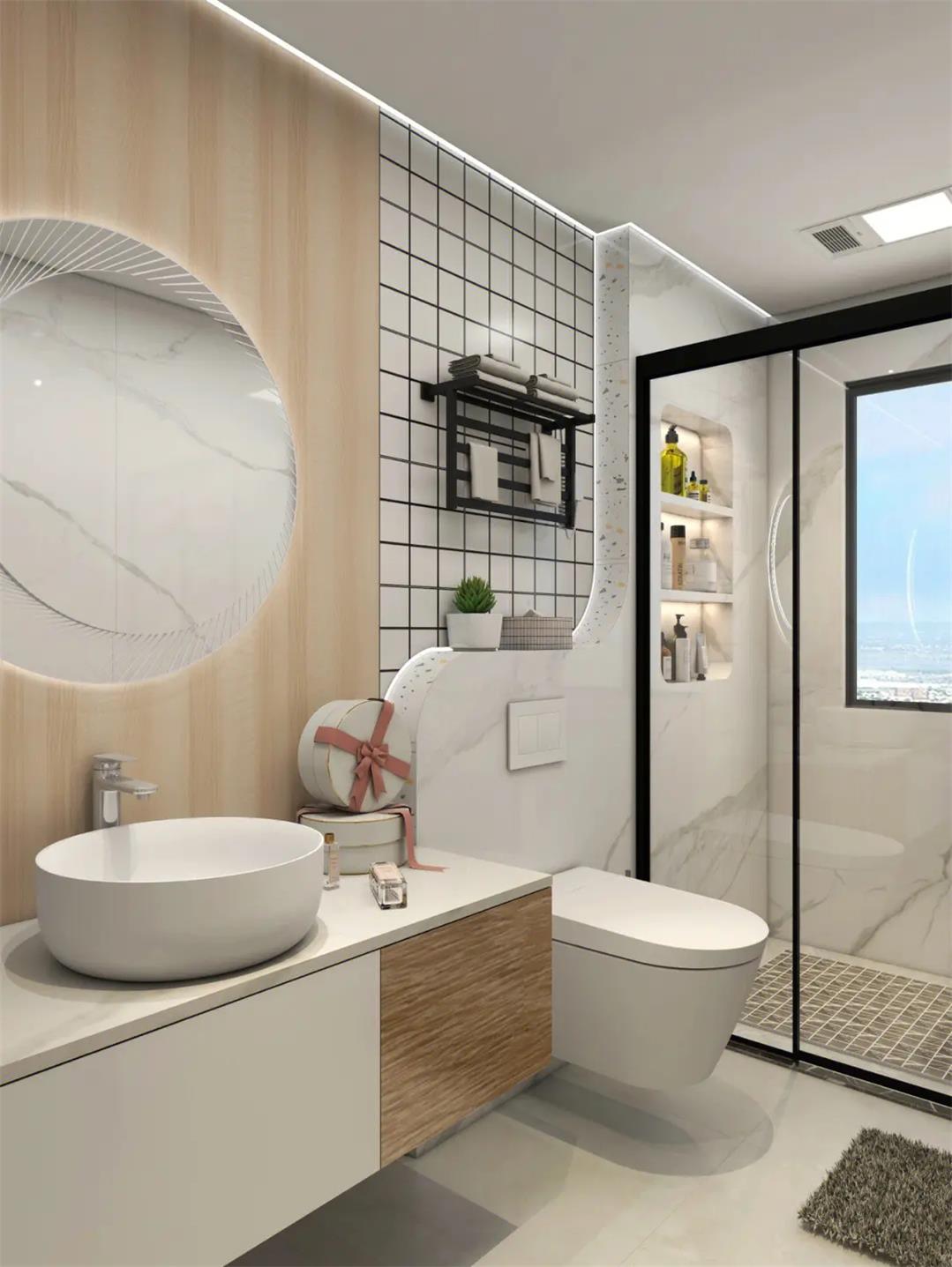 衛生間合理布局示意，四種尺寸衛生間布局解決方案！