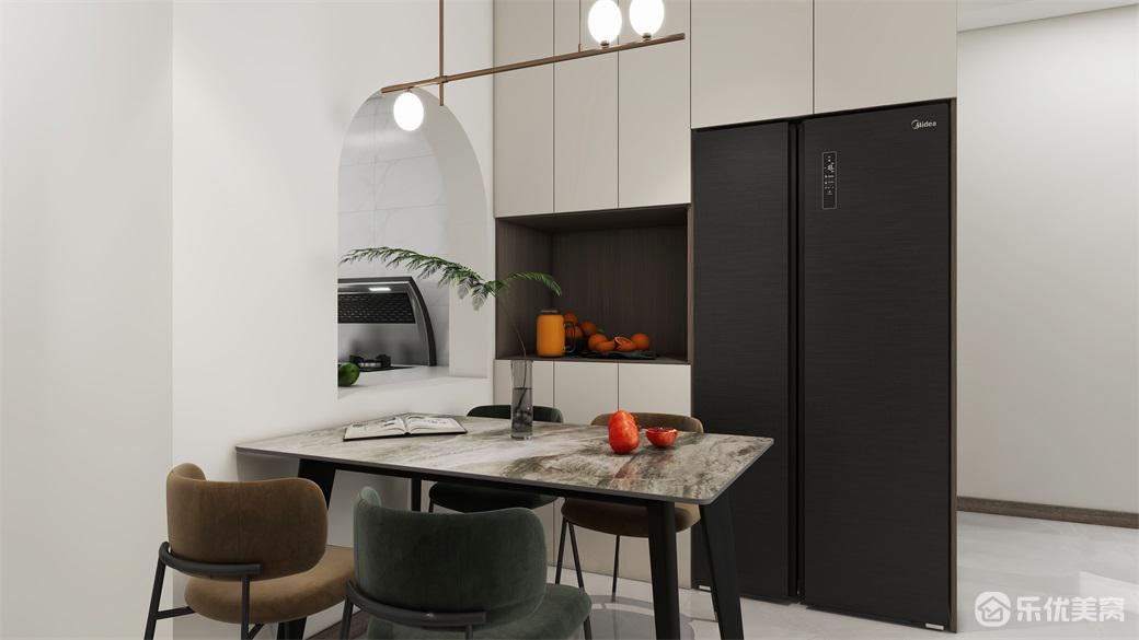 92平現(xiàn)代整裝全屋整潔，門洞太有個性了！