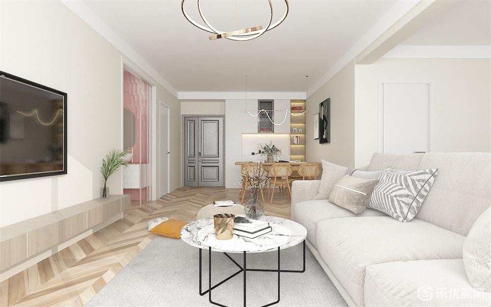 106平現(xiàn)代奶油風(fēng)，治愈空間溫馨居家！