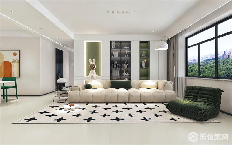 	中實紫宸書院整裝效果，128平現代風