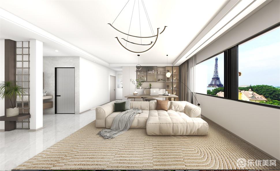 包頭吾悅桃李郡整裝案例，留白空間潔凈居家！