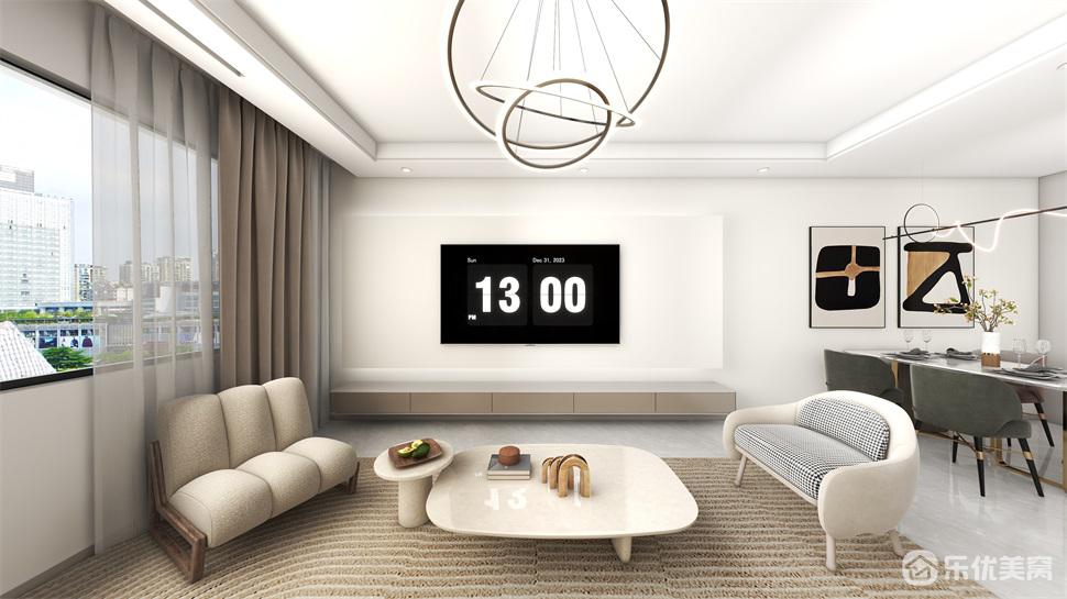 包頭吾悅桃李郡整裝案例，留白空間潔凈居家！