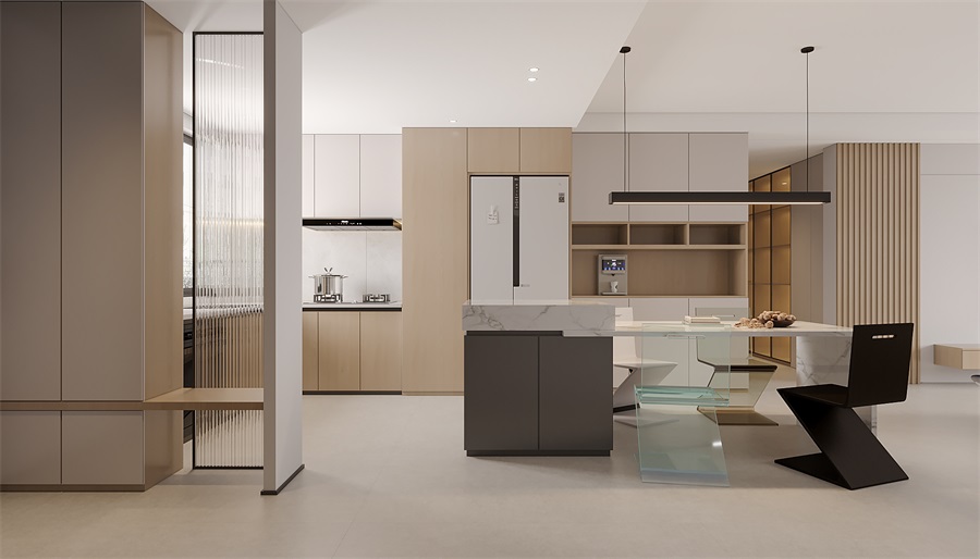 包頭遠洲大都匯整裝案例，全屋空間清新舒適