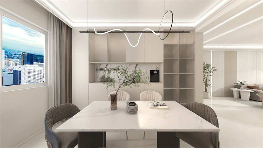 包頭保利拉菲公館整裝案例，152平純色空間好舒適！