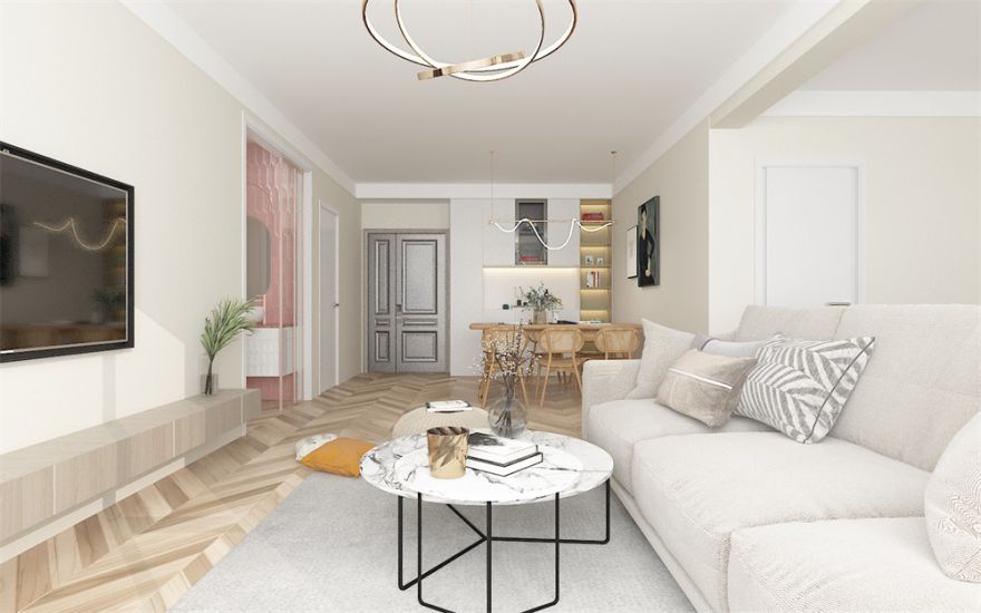 106平現代奶油風，治愈空間溫馨居家！